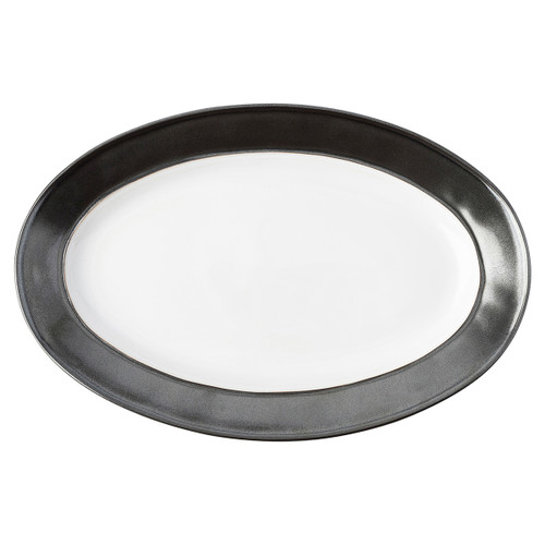 Emerson White/Pewter 15" Platter by Juliska