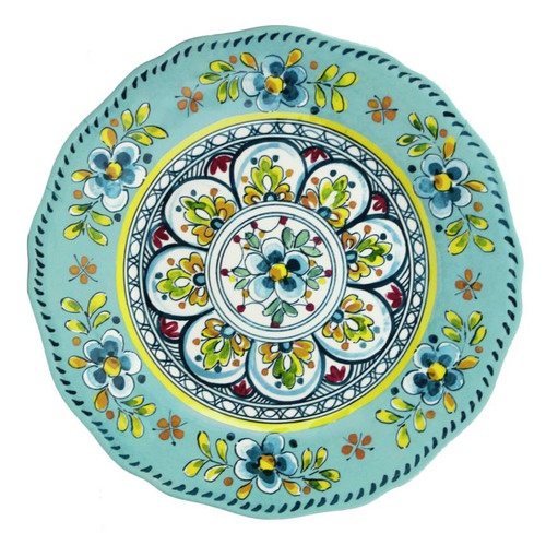 Madrid Turquoise Dinner Plate by Le Cadeaux
