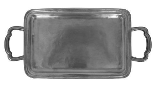 Lago Small Rectangle Tray with Handles by Match Pewter