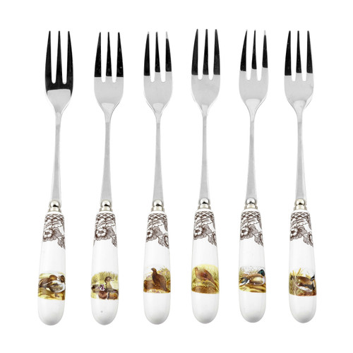 Woodland Set of 6 Pastry Forks (Assorted Motifs) by Spode