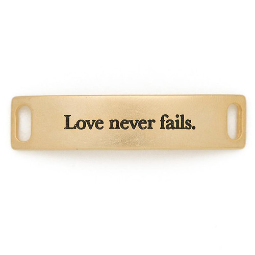 Love Never Fails Essential Sentiment - Matte Gold - Lenny & Eva