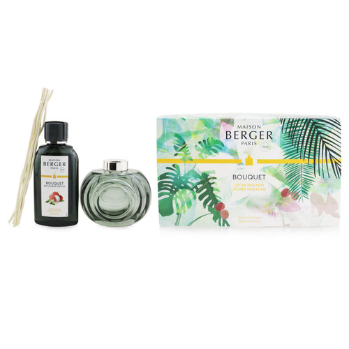 Immersion Grey Reed Diffuser with 200 ml (6.76 oz.) Lychee Paradise - Maison Berger by Lampe Berger
