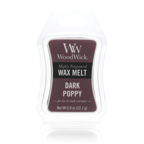 WoodWick Candles Dark Poppy 0.8 oz. Mini Hourglass Wax Melt