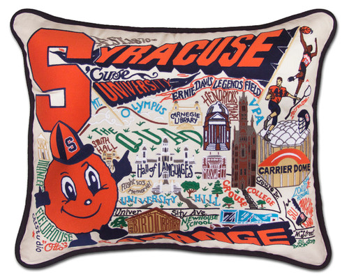 Syracuse University Embroidered Pillow by Catstudio