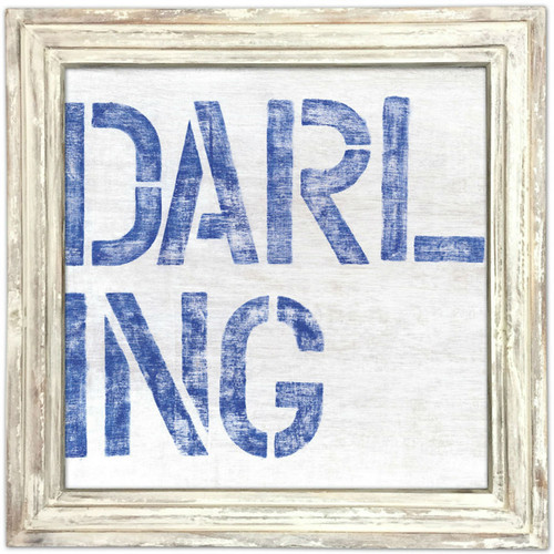 36" x 36" Darling Art Print With White Wash Frame by Sugarboo Designs