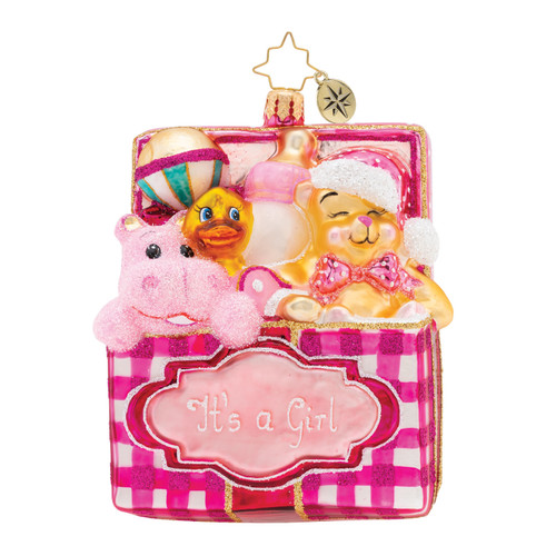 Trunk of Toys Baby Girl! Ornament by Christopher Radko