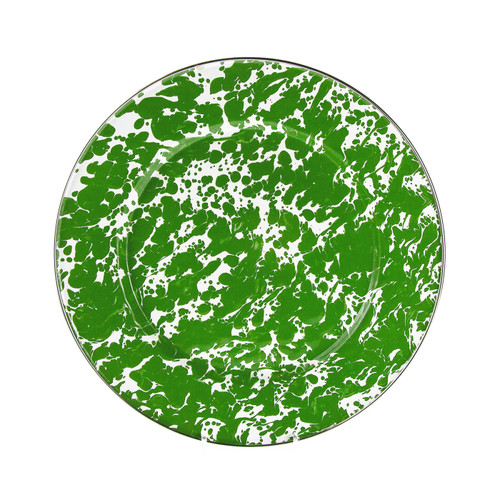 New Green Swirl Dinner Plate by Golden Rabbit