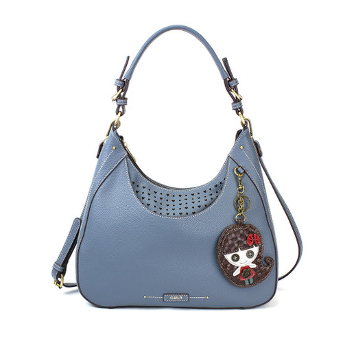 Blue Smiley Girl Sweet Hobo Tote  by Chala