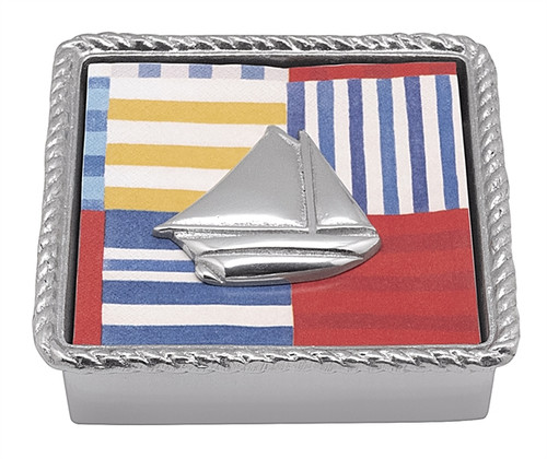 Sailboat Twist Napkin Box by Mariposa