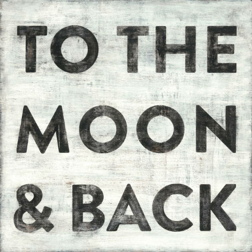 36" x 36" To The Moon And Back Art Print by Sugarboo Designs