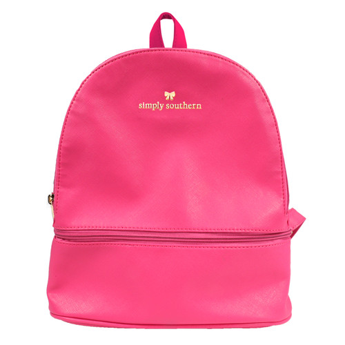 Pink Leather Backpack by Simply Southern