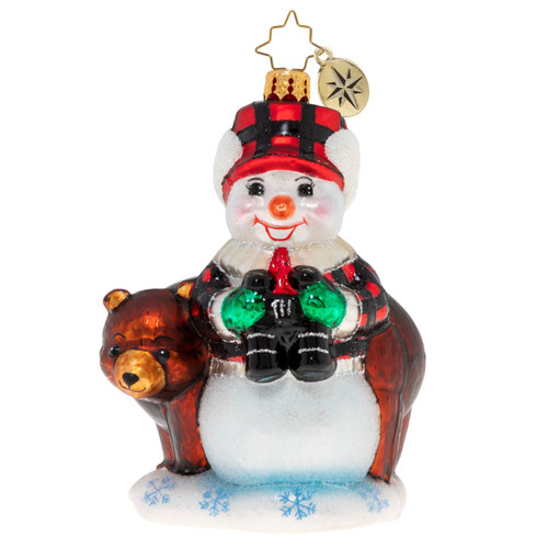 Bearly Aware Snowman Ornament by Christopher Radko