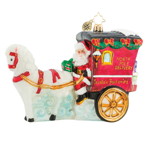 Hold Your Horses, Santa! Ornament by Christopher Radko
