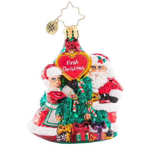 The First Of Many Christmases Gem Ornament by Christopher Radko -