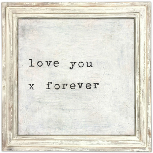 36" x 36" Love You X Art Print With White Wash Frame by Sugarboo Designs