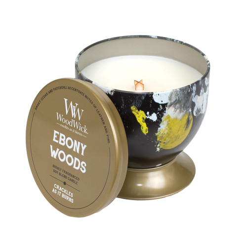 WoodWick Candles Ebony Woods Artisan Tin