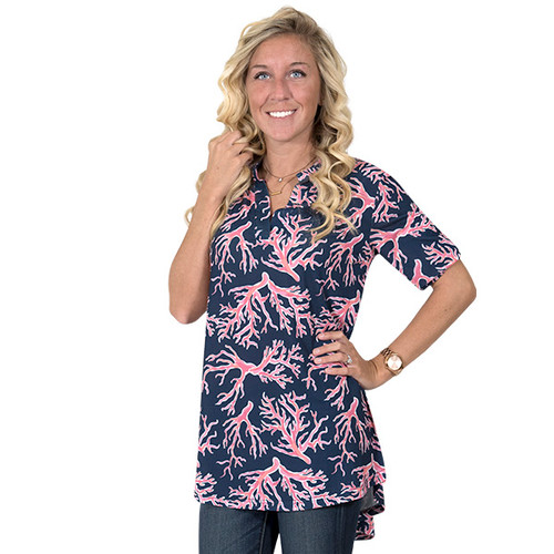 X-Large Naples Three Quarter Sleeve Top by Simply Southern