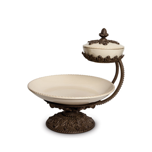 Baroque Chip & Dip Server | Cream - GG Collection