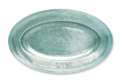 Oval "WL" Platter by Match Pewter