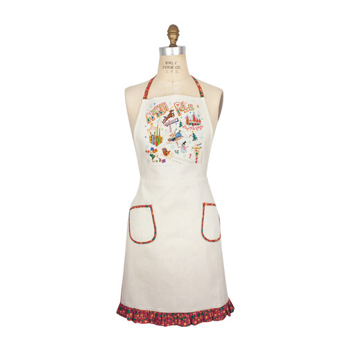 North Pole Hand-Embroidered Apron by Catstudio