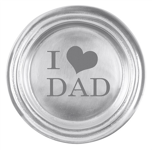 "I Heart Dad" Classic Wine Plate by Mariposa