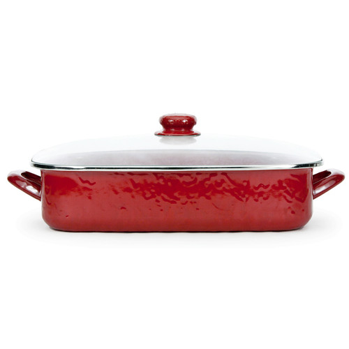 Solid Red Lasagna Pan by Golden Rabbit