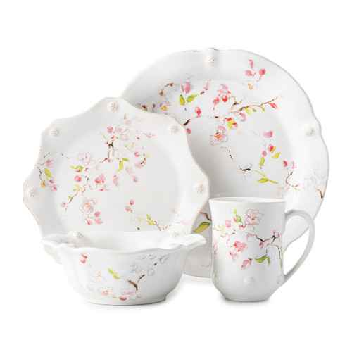 Berry & Thread Floral Sketch Cherry Blossom 4 pc Place Setting  by Juliska