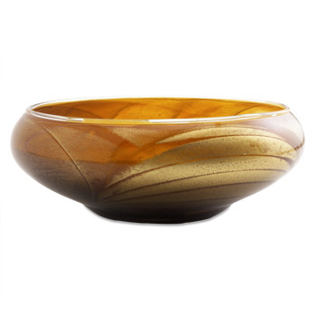 8" Mahogany Polished Bowl 4 Wick Scented Candle