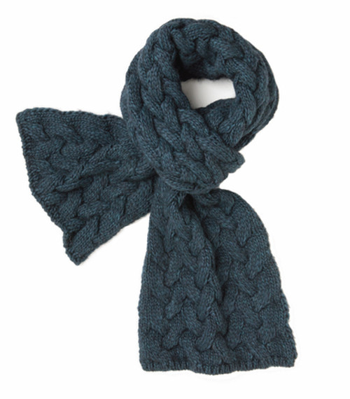 Blue Spruce Cable Knit Scarf by Spartina 449