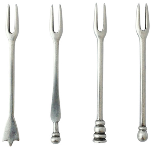 Assorted Olive Forks (Set of 4) by Match Pewter