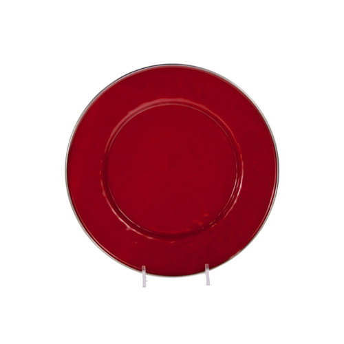 Set of 4 - Solid Red Sandwich Plate by Golden Rabbit