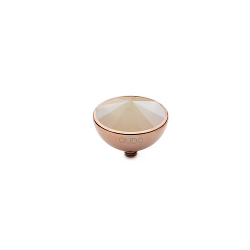 Ivory Cream 13mm Rose Gold Interchangeable Top by Qudo Jewelry