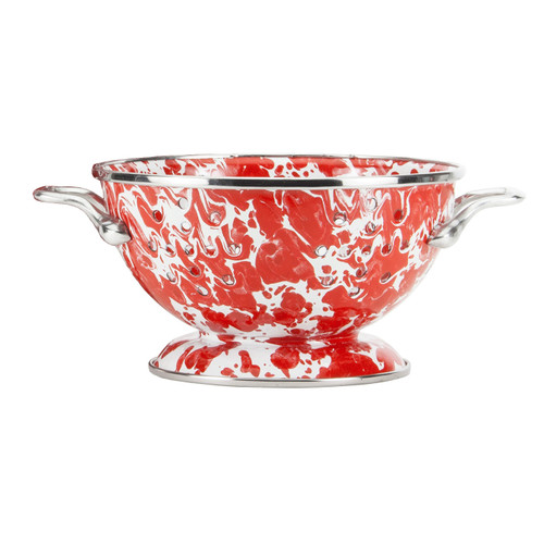 Red Swirl Petite Colander by Golden Rabbit