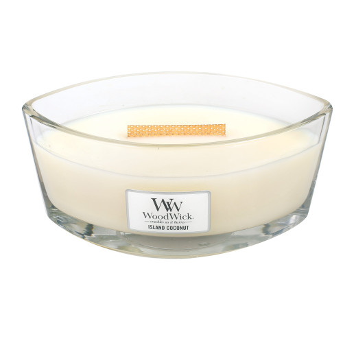 WoodWick Candles Island Coconut 16 oz. HearthWick Flame