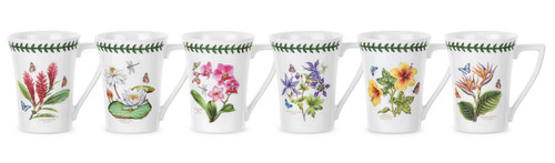 Exotic Botanic Garden Set of 6 Mandarin Mugs (Assorted Motifs) by Portmeirion