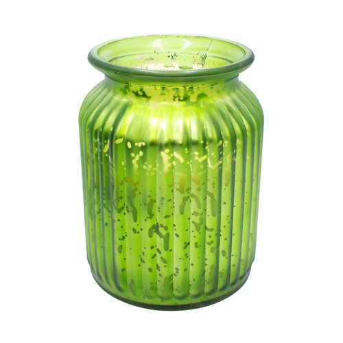 Fresh-Cut Christmas Tree Green 24 oz. Gilded Glass Large Jar Swan Creek Candle