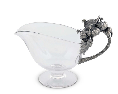 Harvest Turkey Glass Gravy Boat by Vagabond House