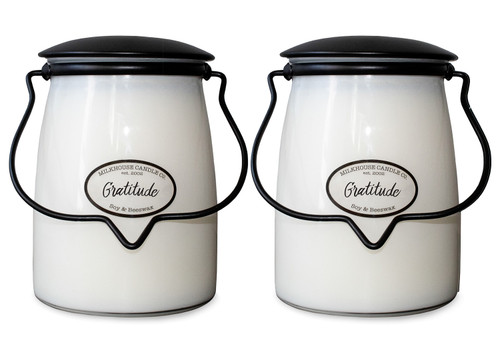 Gratitude 2-Pack 22 oz. Butter Jar Candles by Milkhouse Candle Creamery