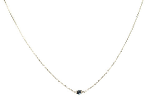 Trousseau 18 Inch Black Diamond Silver Necklace - Lenny & Eva