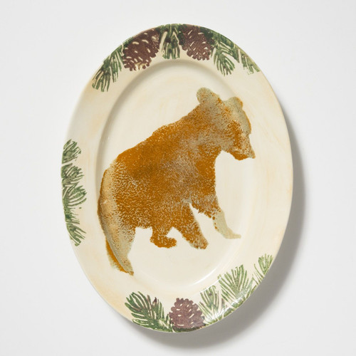 Vietri Foresta Bear Medium Oval Platter