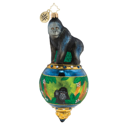 Gorilla in Paradise Ornament by Christopher Radko