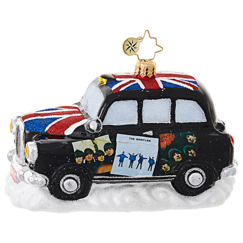 Beatles Album Cover Cab Ornament by Christopher Radko