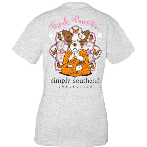 XXLarge Pawsitive Ash Short Sleeve Tee by Simply Southern