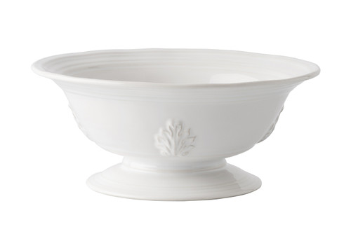 Acanthus Whitewash Footed Fruit Bowl by Juliska