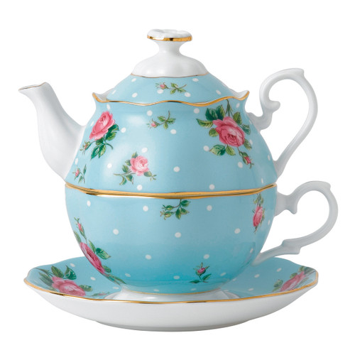 Polka Blue Tea For One by Royal Albert