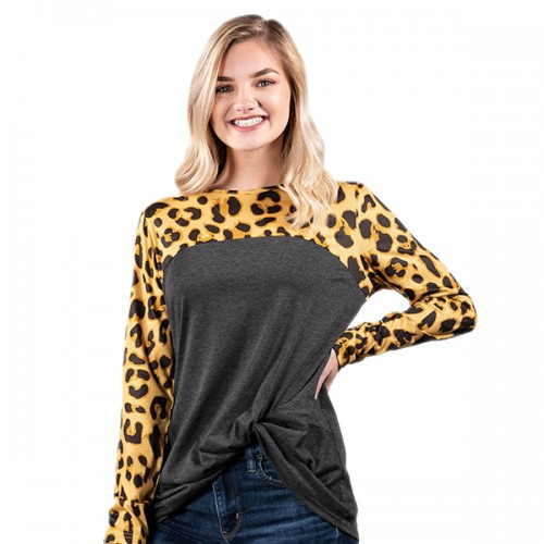 Medium Leopard Knot Top by Simply Southern