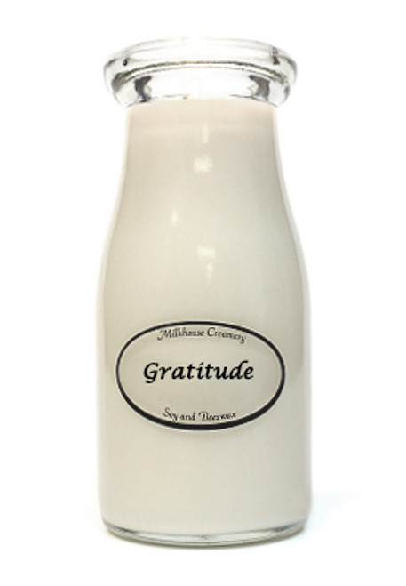 Gratitude 8 oz. Milkbottle Candle by Milkhouse Candle Creamery