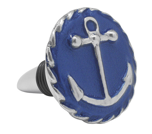 Cobalt Anchor Bottle Stopper by Mariposa