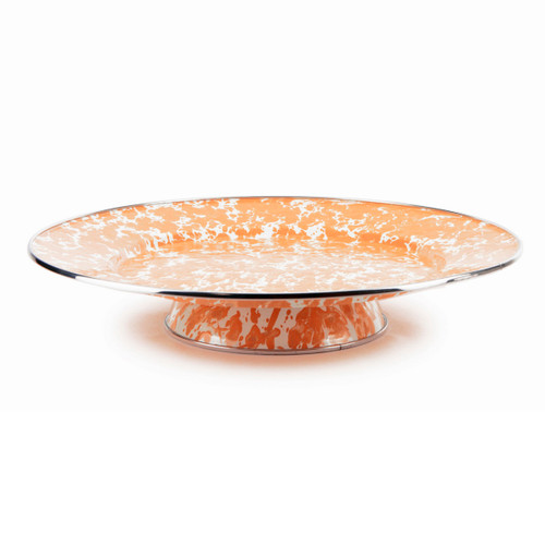 Orange Swirl Cake Plate by Golden Rabbit