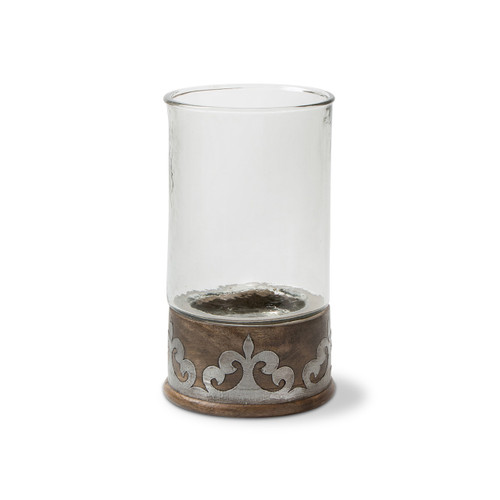 Wood and Metal Small Candleholder - GG Collection